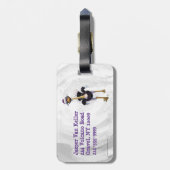 Berg onderweg naar Ostrich Bagagelabel (Achterkant verticaal)