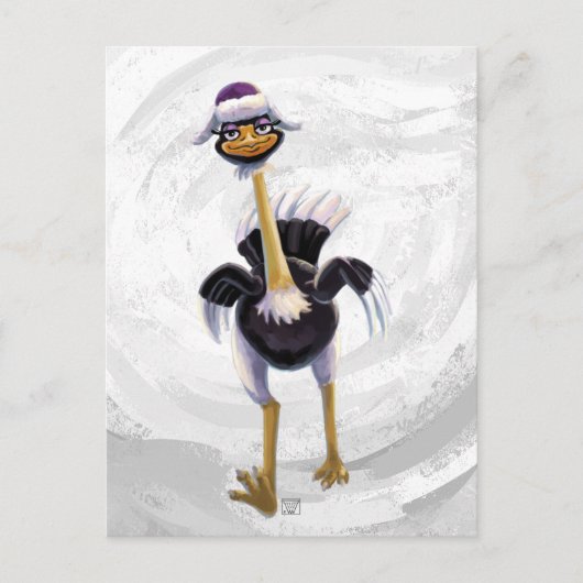 Berg onderweg naar Ostrich Briefkaart (Voorkant)