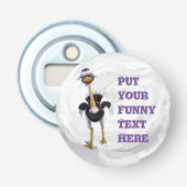 Berg onderweg naar Ostrich Button Flesopener (Voorkant)