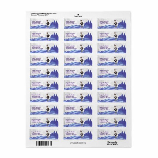 Berg onderweg naar Ostrich Etiket (Full Sheet)