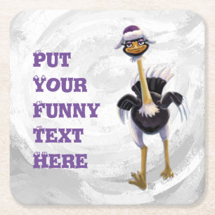 Berg onderweg naar Ostrich Kartonnen Onderzetters