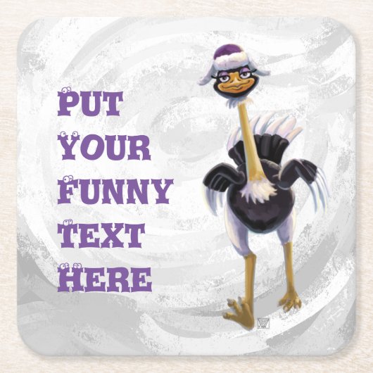 Berg onderweg naar Ostrich Kartonnen Onderzetters (Voorkant)