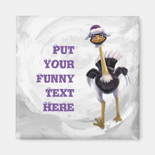 Berg onderweg naar Ostrich Magneet (Voorkant)