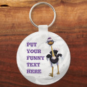 Berg onderweg naar Ostrich Sleutelhanger (Voorkant)