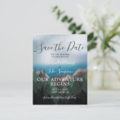 Berg Ontmoet Oceaan Avontuur Bewaar de Datum Kaart (Staand voorkant)