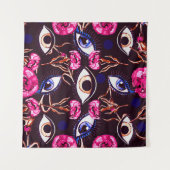 Berg oog. Abstract patroon Wandkleed (Voorkant (horizontaal))