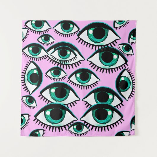 Berg oog. Abstract pictogram.  Wandkleed (Voorkant)