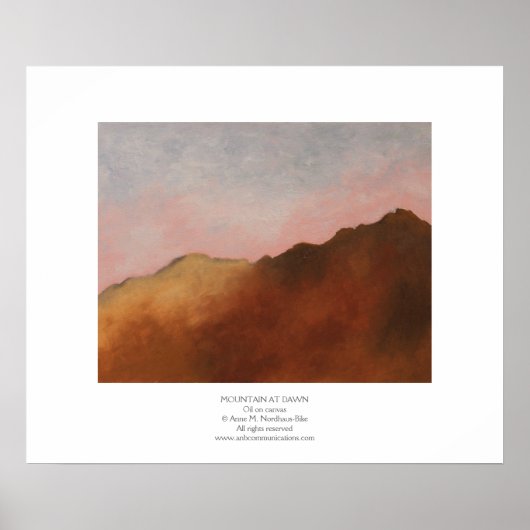 Berg op Dawn Poster (Voorkant)