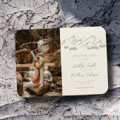 Berg Outdoor Sage Groene Bruiloft Sla de datum op Magneet