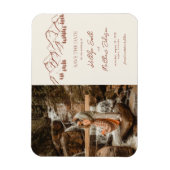 Berg Outdoor Terracotta Bruiloft Save The Date Magneet (Verticaal)