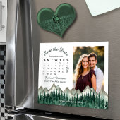Berg & Pine Kalender Foto Opslaan Datum Magneet Magnetische Uitnodiging