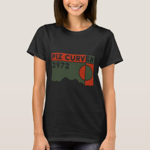 Berg Piz Curvér mountainbiken wandelen Zwitserse W T-shirt