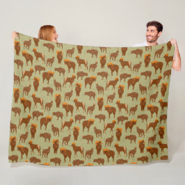 Berg Rams Dikhoornige Schapen Rustieke Patroon Fleece Deken