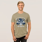 Berg Ranger Veteraan Alpine Schedel Tri-Blend Shirt (Voorkant volledig)