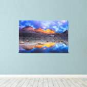 Berg reflectie, Californië Canvas Afdruk (Insitu (Houten vloer))