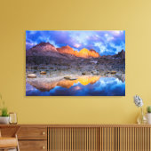 Berg reflectie, Californië Canvas Afdruk (Insitu (Woonkamer))