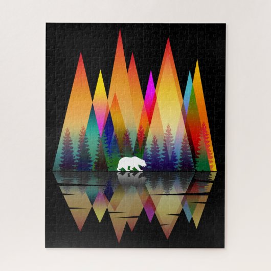 BERG REGENBOOG BEER LEGPUZZEL (Verticaal)