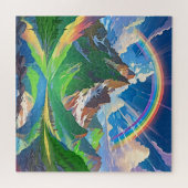 Berg regenboog legpuzzel (Horizontaal)
