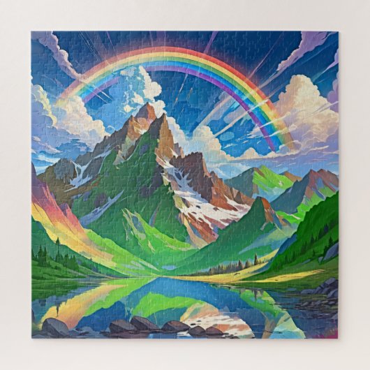 Berg regenboog legpuzzel (Verticaal)