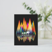 BERG REGENBOOG OLIFANT BRIEFKAART (Staand voorkant)