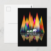 BERG REGENBOOG OLIFANT BRIEFKAART (Voorkant / Achterkant)