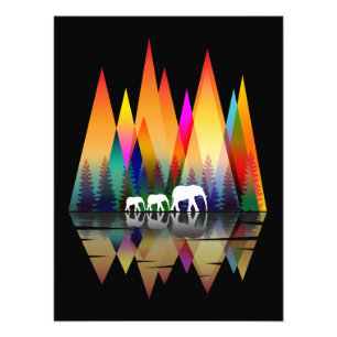 BERG REGENBOOG OLIFANT FOTO AFDRUK