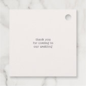 Berg retraite rustieke bruiloft monogram bedankjes labels (Achterkant)