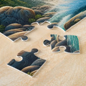 Berg Rivier Forel Vissen Legpuzzel (Zijkant)