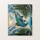 Berg Rivier Forel Vissen Legpuzzel (Verticaal)