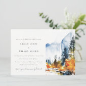 Berg Rivier Herfst Landschap Weekend Feestje Kaart (Staand voorkant)