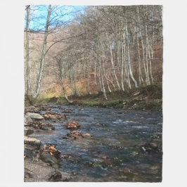 Berg Rivier in de Herfst – Wilde Natuur Roemenië Fleece Deken