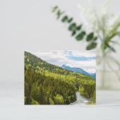Berg rivier in het bos van British Columbia Briefkaart (Staand voorkant)