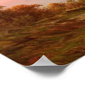 Berg Rivier Landschap (Herfst op de Hudson) Poster (Hoek)