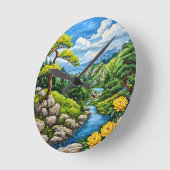 Berg rivier stroom landschap ronde klok (Hoek)