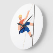 Berg, rockklimmer, Cartoon sport Grote Klok (Hoek)