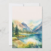 Berg Rustiek Zonsondergang Waterverf Oranje Bruilo Kaart (Achterkant)