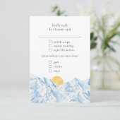 Berg Rustieke Aquarel RSVP (Staand voorkant)