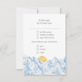 Berg Rustieke Aquarel RSVP Kaartje