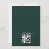 Berg Rustieke Meer Moderne Budget QR Code Trouwen Kaart (Achterkant)