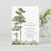 Berg Rustieke Trouw Uitnodiging (Staand voorkant)