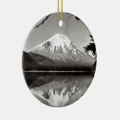 Berg Saint Helens en Spirit Lake Keramisch Ornament (Rechts)
