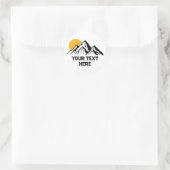 Berg Schilderen Wildernis Aangepast Ronde Sticker (Tas)