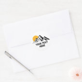 Berg Schilderen Wildernis Aangepast Ronde Sticker (Envelop)
