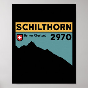 Berg Schilthorn Piz Gloria Wandeltocht Zwitserse K Poster