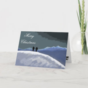 berg sneeuw kerstkaart feestdagen kaart