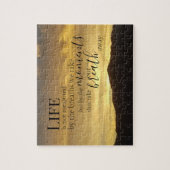 Berg Sunset Quote Life Moments Breator Away Legpuzzel (Verticaal)