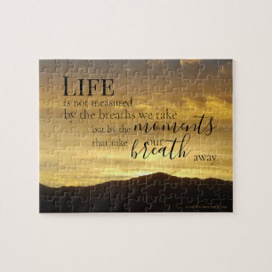 Berg Sunset Quote Life Moments Breator Away Legpuzzel