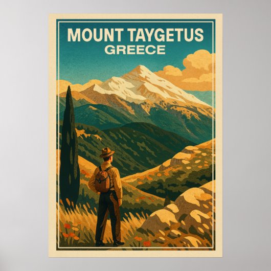 Berg Taygetus Griekenland V03 Poster (Voorkant)
