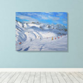 Berg Topjes Tignes 2009 Canvas Afdruk (Insitu (Houten vloer))