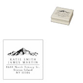 Berg Twee Achternamen Modern Koppel Retouradres Rubberstempel (Gestempeld)